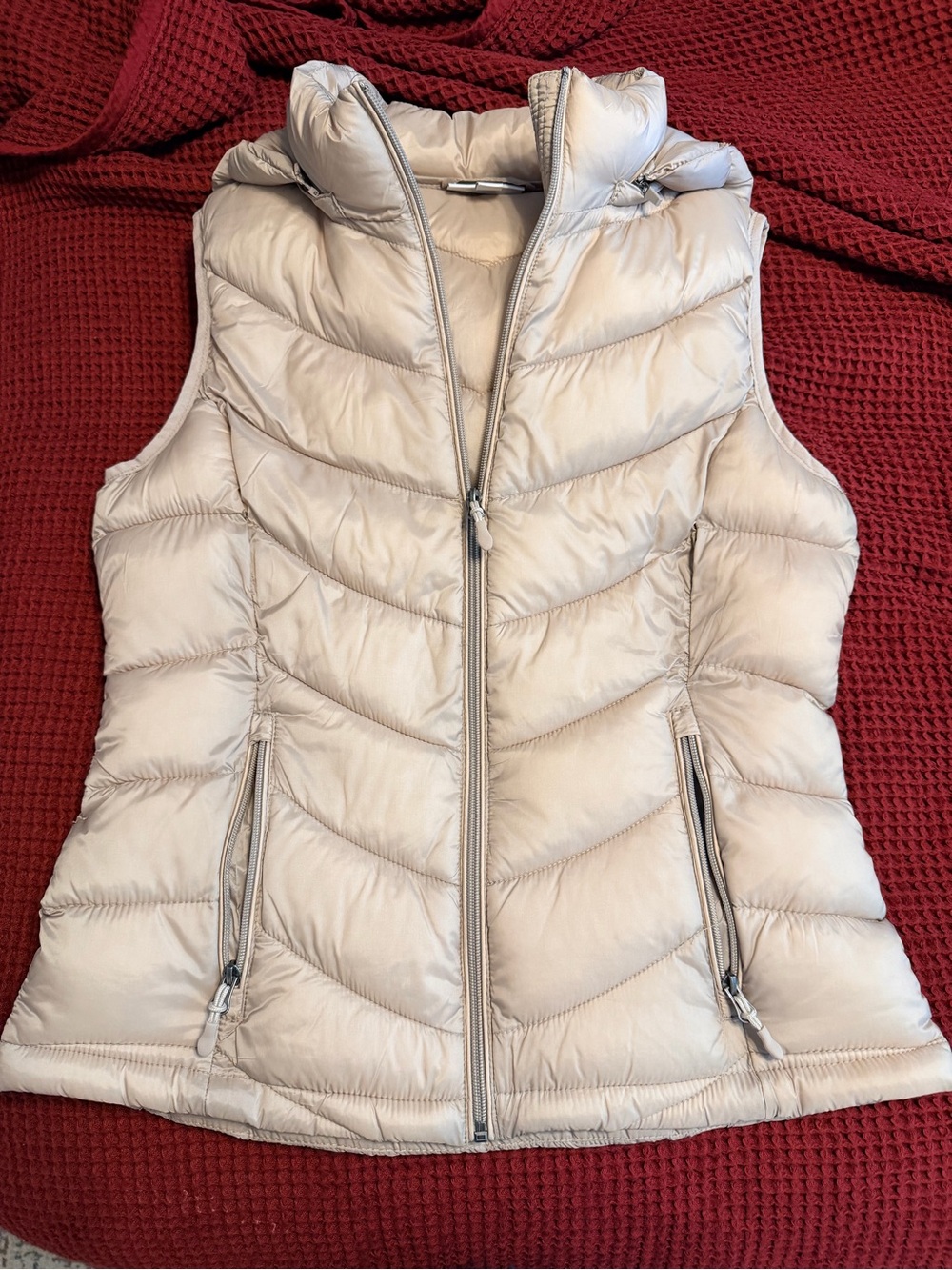 Charter Club Light Beige Quilted Puffer Vest